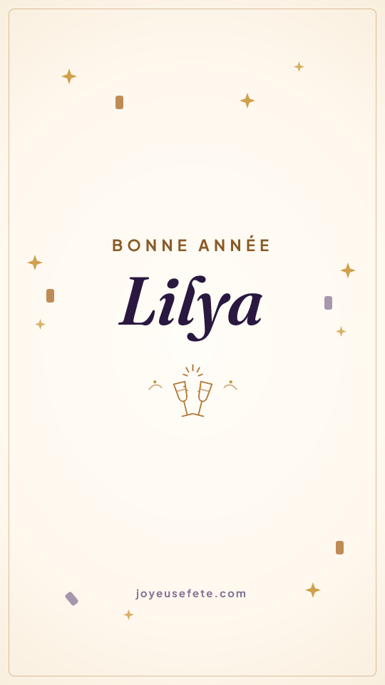 Image « Bonne année Lilya » au format story