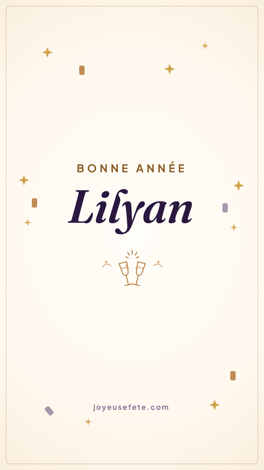 Image « Bonne année Lilyan » au format story