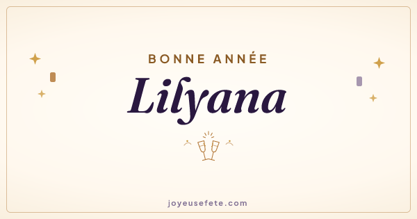 Image « Bonne année Lilyana » au format large