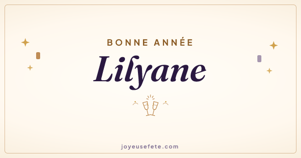 Image « Bonne année Lilyane » au format large