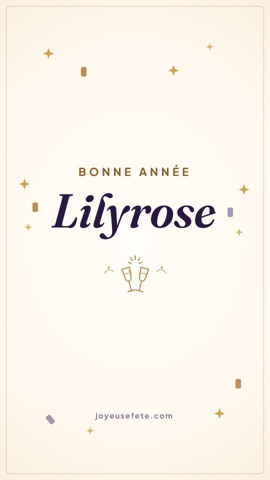Image « Bonne année Lilyrose » au format story
