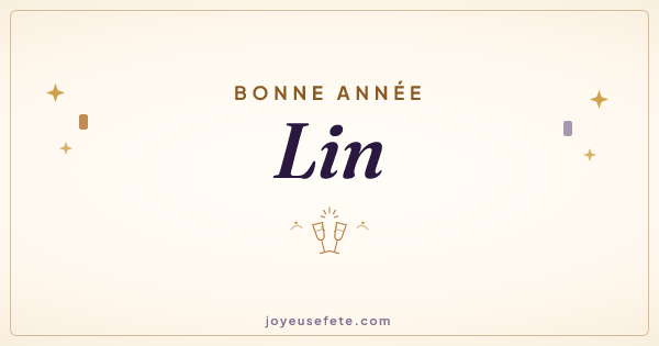 Image « Bonne année Lin » au format large