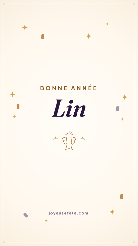 Image « Bonne année Lin » au format story