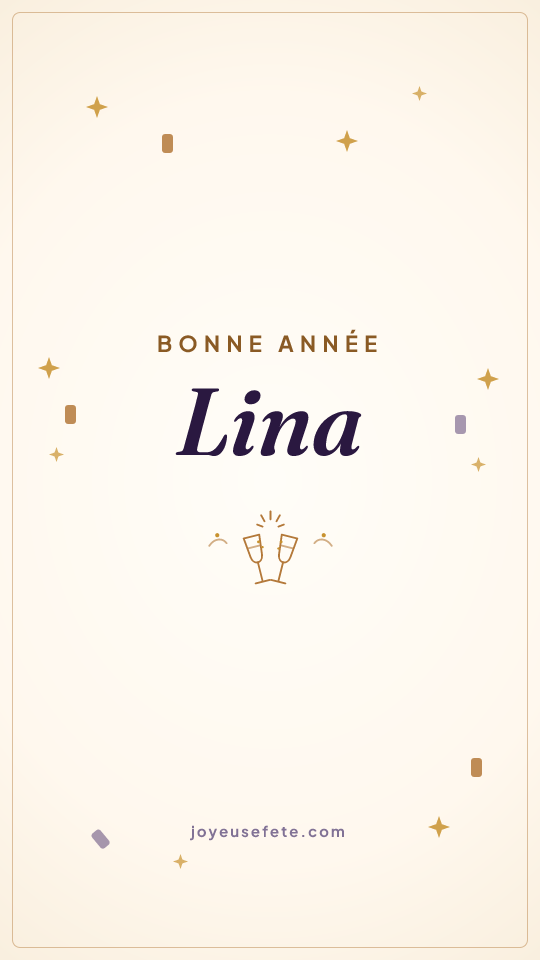 Image « Bonne année Lina » au format story