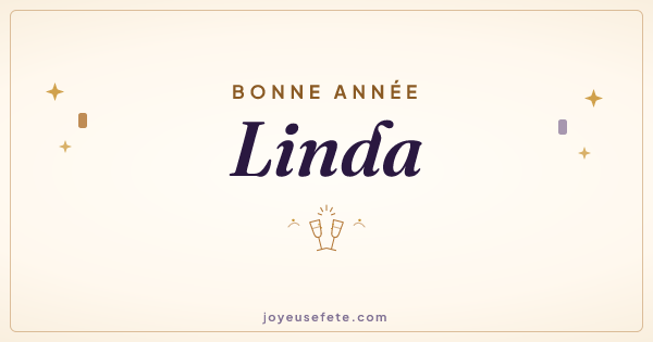 Image « Bonne année Linda » au format large