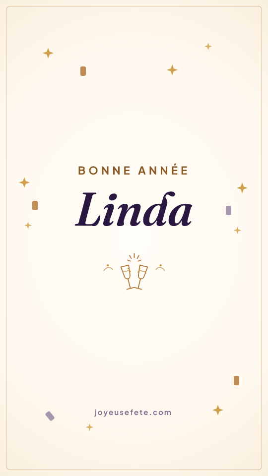 Image « Bonne année Linda » au format story