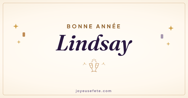 Image « Bonne année Lindsay » au format large
