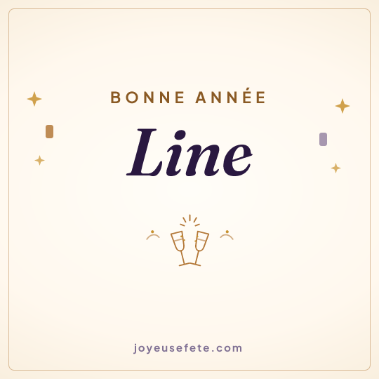 Image carrée « Bonne année Line » pour WhatsApp