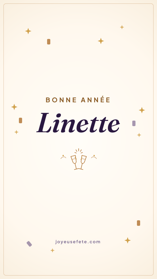 Image « Bonne année Linette » au format story