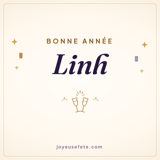 Image carrée « Bonne année Linh » pour WhatsApp