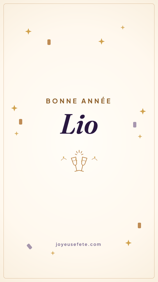 Image « Bonne année Lio » au format story