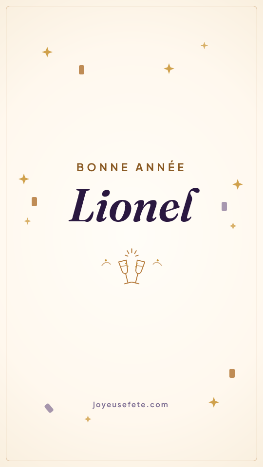 Image « Bonne année Lionel » au format story