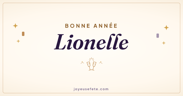 Image « Bonne année Lionelle » au format large