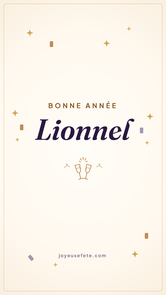 Image « Bonne année Lionnel » au format story
