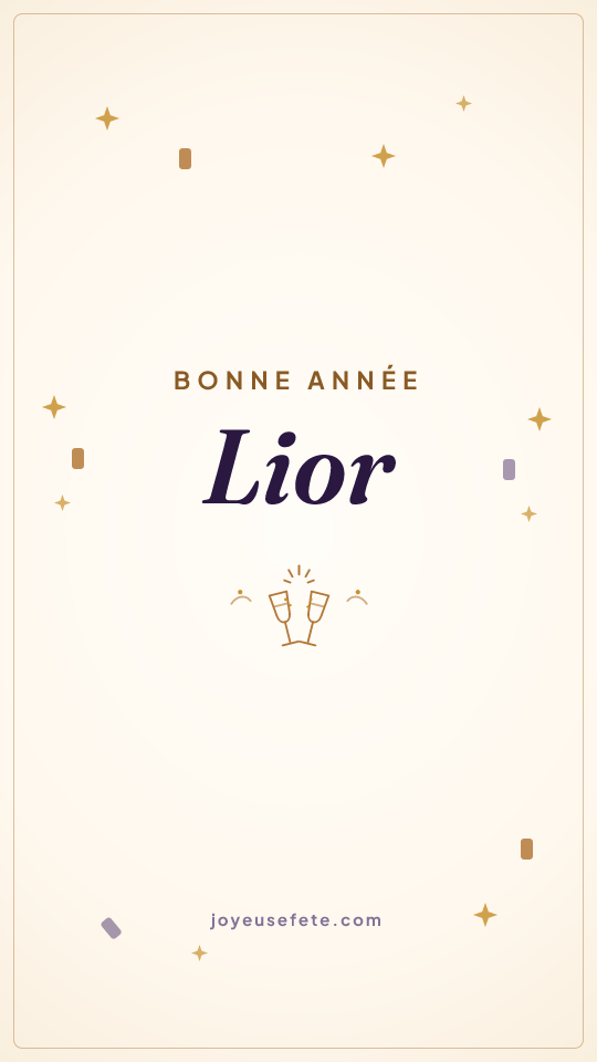 Image « Bonne année Lior » au format story