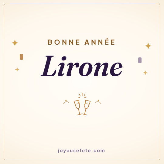 Image carrée « Bonne année Lirone » pour WhatsApp