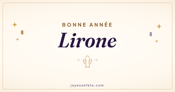 Image « Bonne année Lirone » au format large