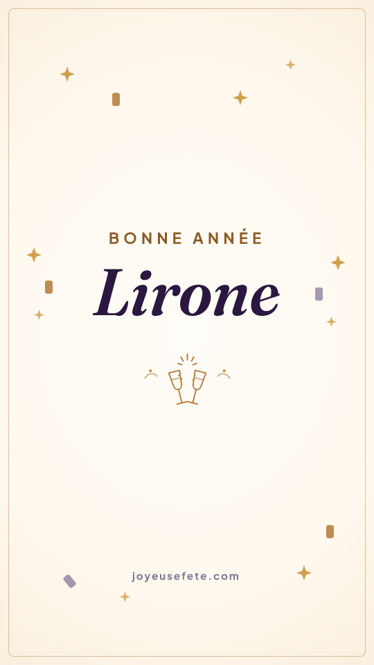 Image « Bonne année Lirone » au format story