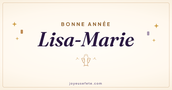 Image « Bonne année Lisa-Marie » au format large