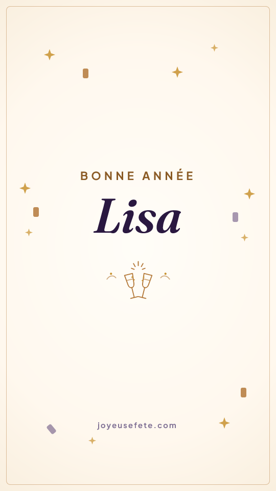 Image « Bonne année Lisa » au format story