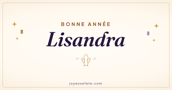 Image « Bonne année Lisandra » au format large