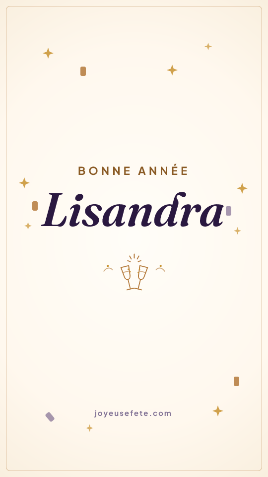 Image « Bonne année Lisandra » au format story