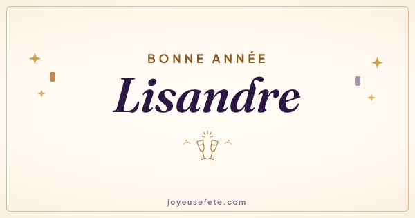 Image « Bonne année Lisandre » au format large