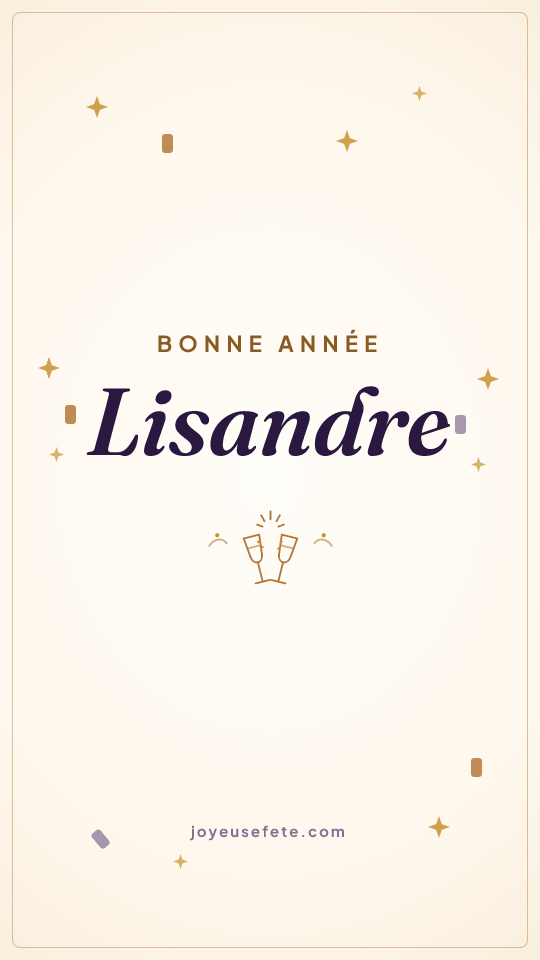 Image « Bonne année Lisandre » au format story