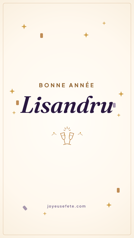 Image « Bonne année Lisandru » au format story