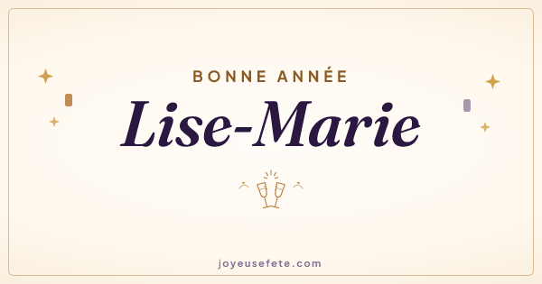 Image « Bonne année Lise-Marie » au format large