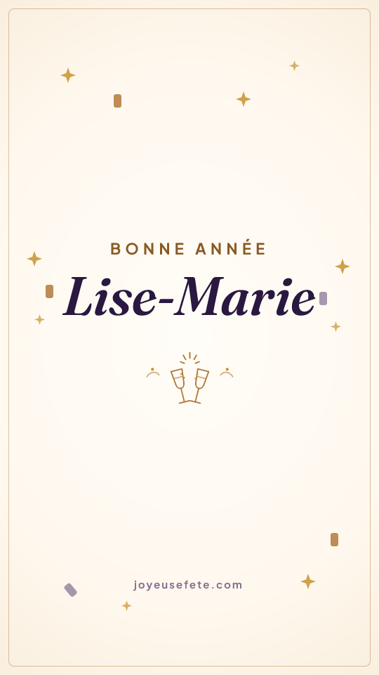 Image « Bonne année Lise-Marie » au format story