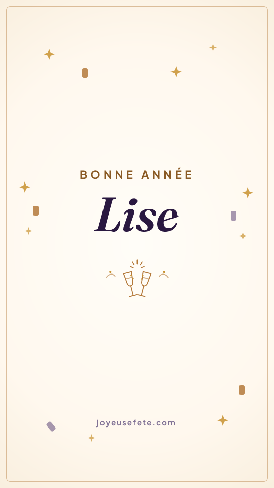 Image « Bonne année Lise » au format story