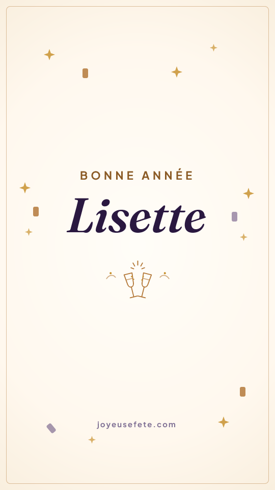 Image « Bonne année Lisette » au format story