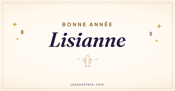 Image « Bonne année Lisianne » au format large