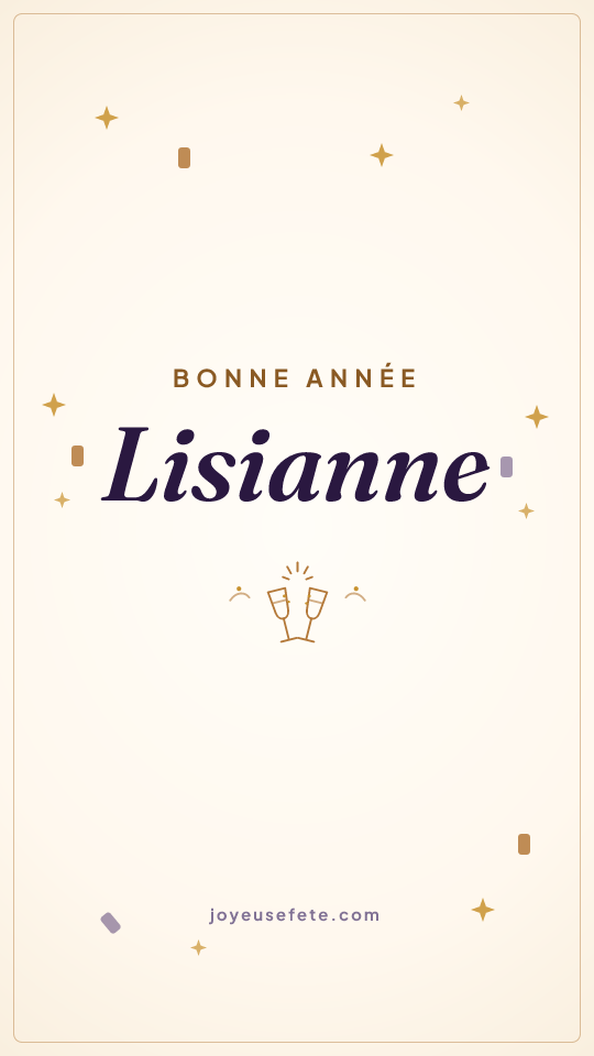 Image « Bonne année Lisianne » au format story