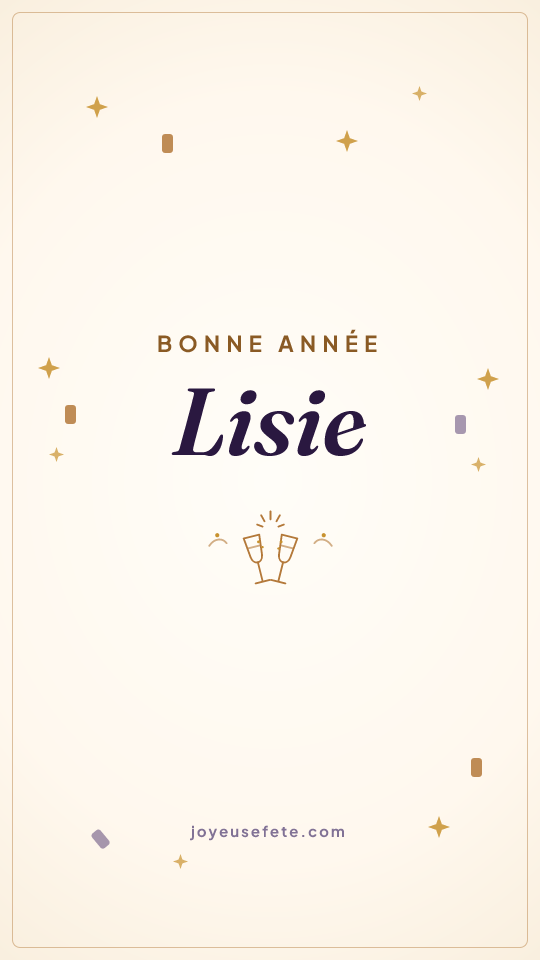 Image « Bonne année Lisie » au format story