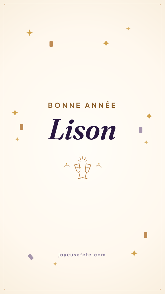 Image « Bonne année Lison » au format story