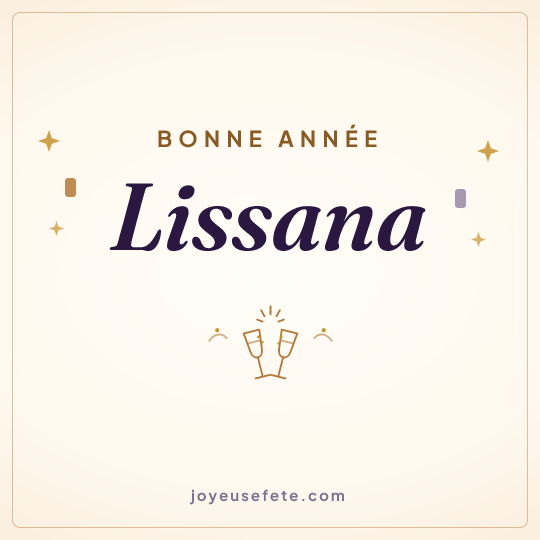Image carrée « Bonne année Lissana » pour WhatsApp
