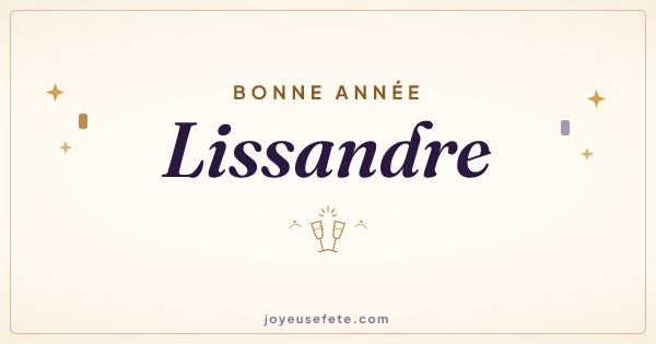 Image « Bonne année Lissandre » au format large