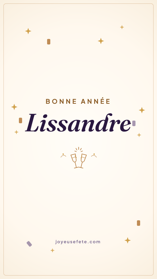Image « Bonne année Lissandre » au format story