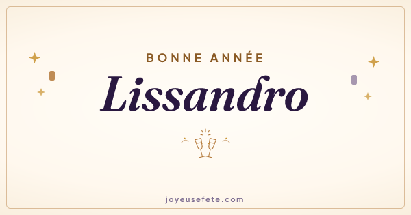 Image « Bonne année Lissandro » au format large
