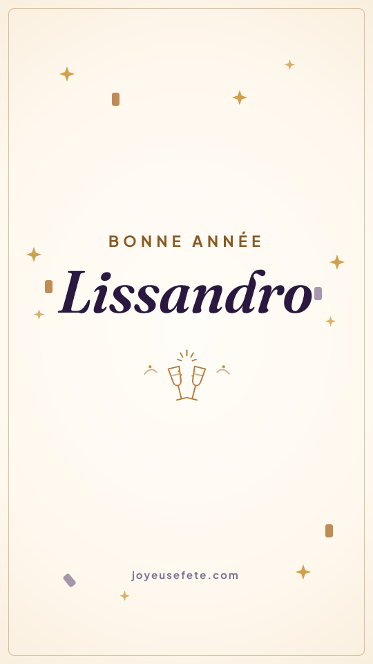 Image « Bonne année Lissandro » au format story