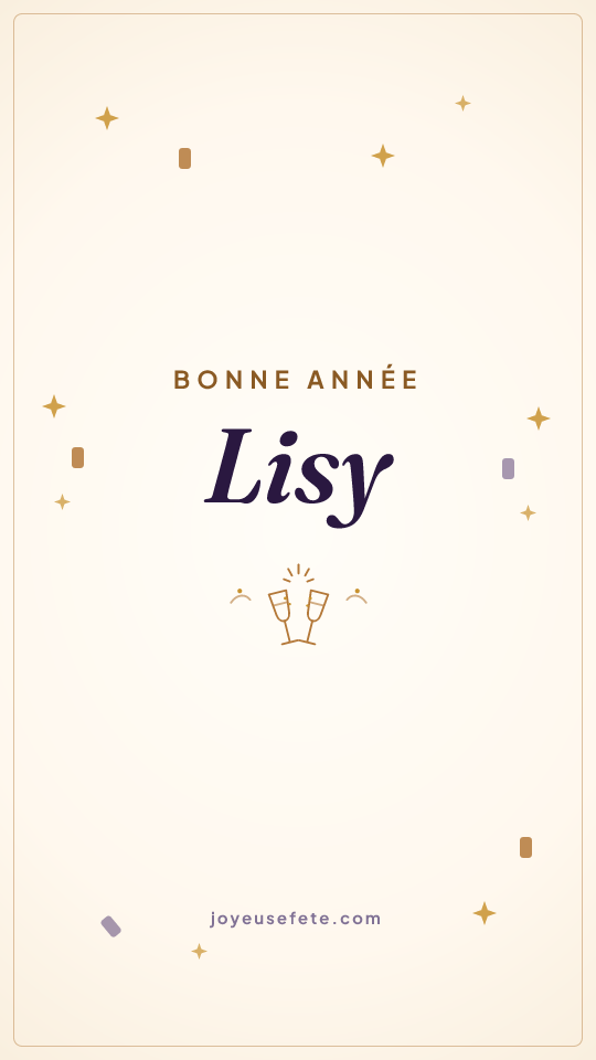 Image « Bonne année Lisy » au format story