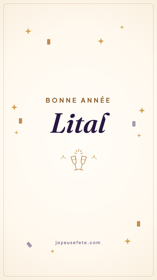 Image « Bonne année Lital » au format story