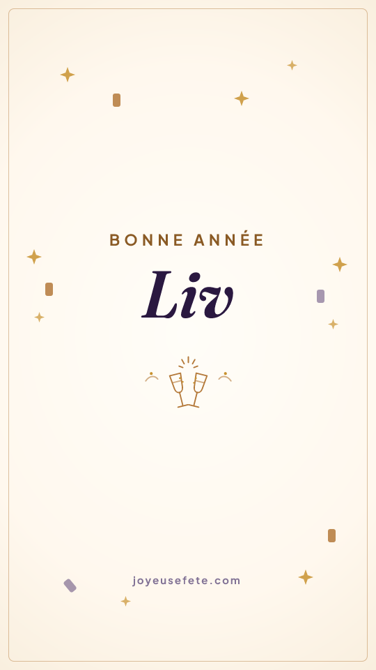 Image « Bonne année Liv » au format story
