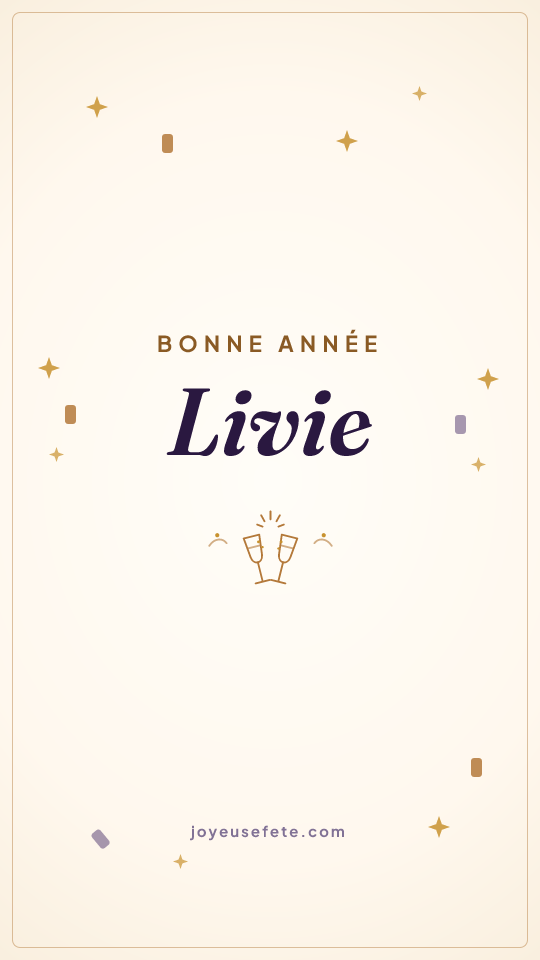 Image « Bonne année Livie » au format story
