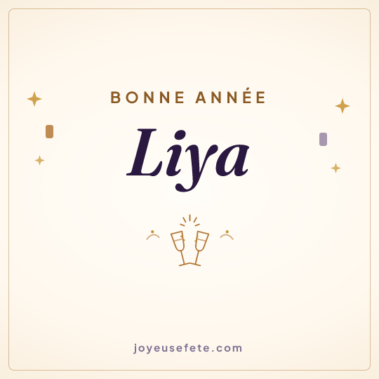 Image carrée « Bonne année Liya » pour WhatsApp