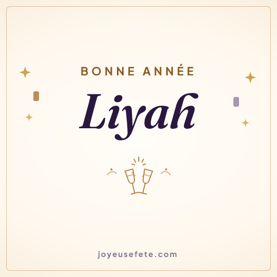 Image carrée « Bonne année Liyah » pour WhatsApp