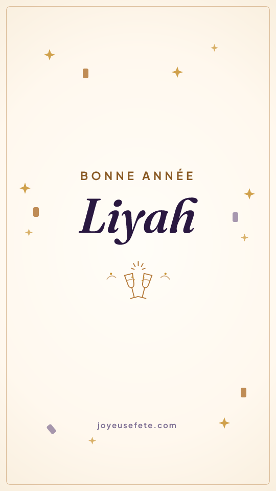 Image « Bonne année Liyah » au format story