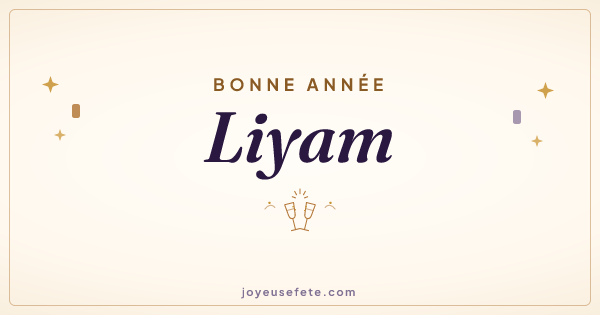 Image « Bonne année Liyam » au format large